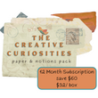 The Creative Curiosities Paper & Notions Pack 1 YEAR Subscription