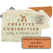 The Creative Curiosities Paper & Notions Pack 3 Month Subscription